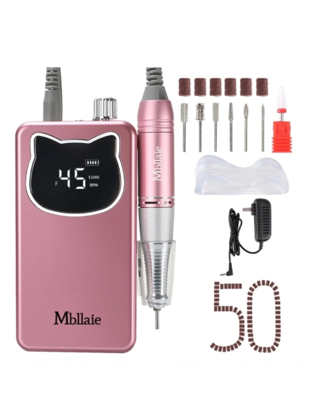 Pink Professional Nail Drill File 45000RPM